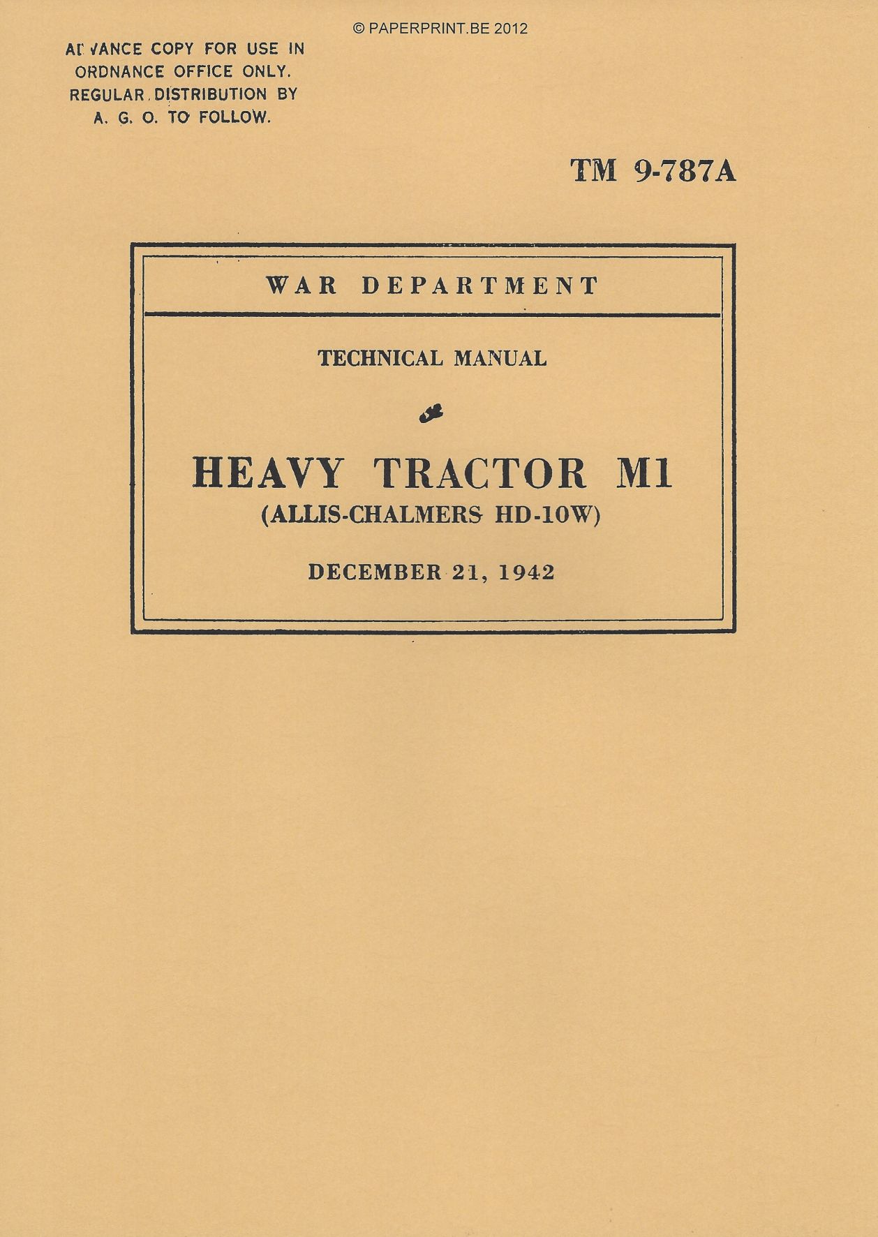 TM 9-787A US HEAVY TRACTOR M1